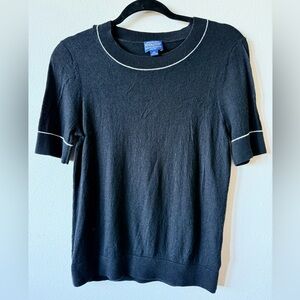 Pendleton Black Sweater with White Trim